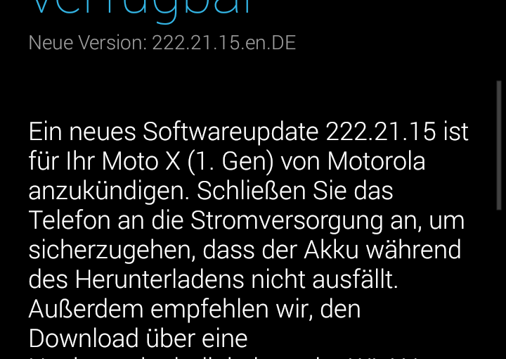 Moto X 1. Gen – Android 5.1.1 Lollipop Update in Deutschland verfügbar